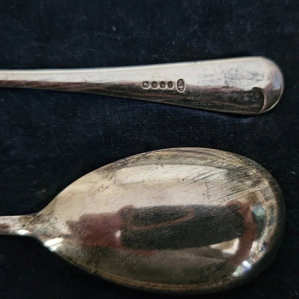 RARE VINTAGE ANTIQUE ART DECO ENGLISH BP BENJAMIN PEMBERTON SILVER SPOON SET BOX